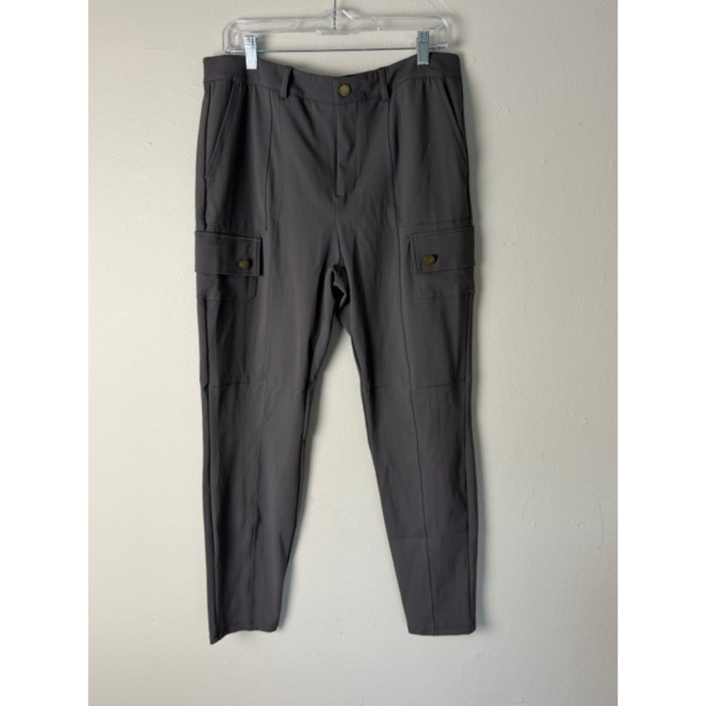Halara Women XL Gray Cargo Pants High Waisted Stretch Tapered Leg New With Tags